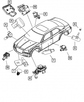 Dodge Challenger 09- Washer Fluid Level Sensor