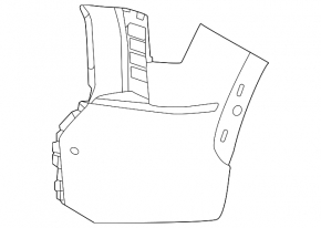 Front bare left bumper for Toyota Tundra 22-26