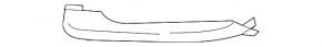 Left front bumper lip for Toyota Camry v70 18-20 SE/XSE, gloss black