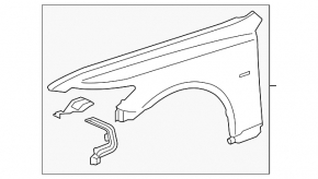 Front left fender Lexus LS460 LS600h 07-12