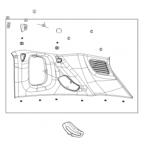 Upper right arch trim for Jeep Compass 19-25, black