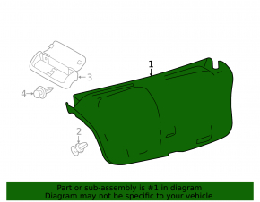 Toyota Avalon 13-18 trunk lid trim, black
