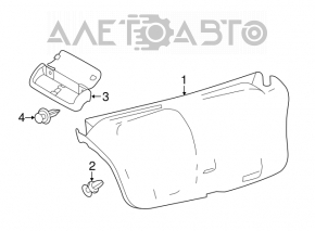 Toyota Avalon 13-18 trunk lid trim, black