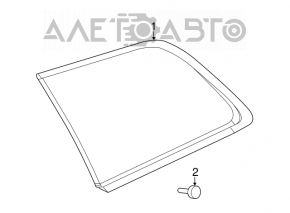 Window blind glass rear left Jeep Cherokee KL 14-18 black