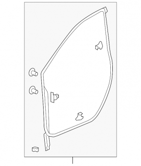 Front left door seal Honda CRV 17-22