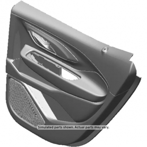 Door trim card rear right GMC Terrain 18 leather black