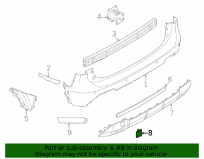 Nissan Kicks 25-26 rear bumper tow hook cap