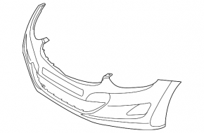 Front bumper bare Hyundai Elantra UD 14-16 rest