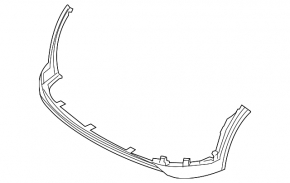 Front bumper lip Hyundai Tucson 16-18 structure dark gray under the lining