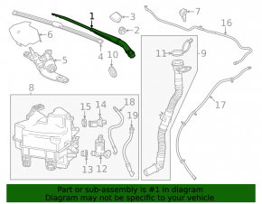 Left wiper arm Chevrolet Equinox EV 24-26