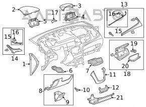 Buick Encore 13-16 Driver Knee Pad Gray
