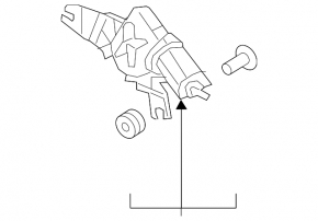 Windscreen wiper trapezoid with motor rear Kia Sorento 16-20