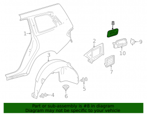 Fuel tank flap with body Mercedes GLS-class X166 13-19