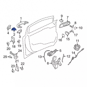 Front left lock cylinder Ford Fiesta 11-19