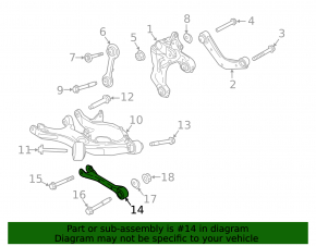 Lincoln MKX 16-18 Rear Left Control Arm