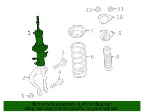 Front right shock absorber Infiniti QX50 15-17 AWD