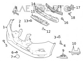 Front Bumper Reinforcement Fang Left Nissan Rogue Sport 17-19
