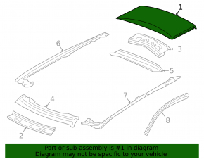Roof metal Infiniti QX50 19- under panorama, on the body