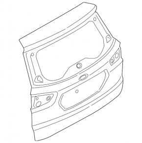 Boot door bare Ford Ecosport 18-22 graphite EE