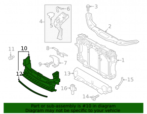 Lower radiator deflector Mazda CX-5 22-