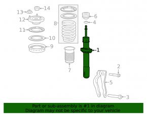 Shock absorber front left Jaguar F-Pace X761 17-20 AJ126