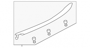 Wing seal hood-wing left Acura MDX 14-16 prerest