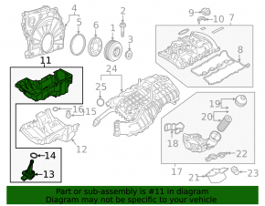 Engine sump BMW F30 17-18 B46B20B 2.0T RWD