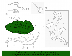 Fuel tank Chevrolet Malibu 13-16