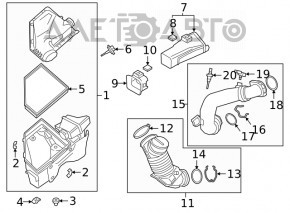 Air intake grille BMW 3 G20 19- 2.0T