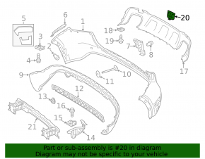 Mercedes GLA 15-17 rear bumper tow hook plug with night pkg
