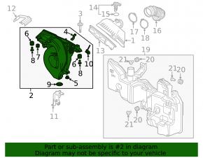 Air filter housing Honda CRV 17-19 2.4