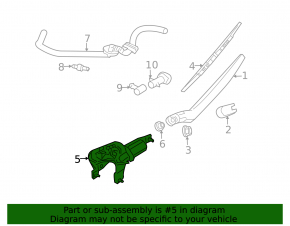 Rear wiper linkage with motor for Nissan Murano z50 2003-2007