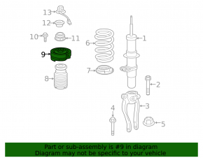 Front left shock absorber support BMW 5 G30 18-23