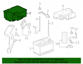 Battery tray Acura MDX 16-17