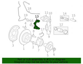 Rear left caliper bracket for BMW X5 F15 14-18 for 320/20mm