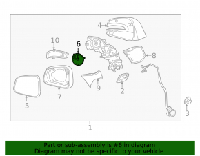 Left side mirror motor for 17-20 Buick Encore with memory