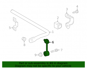 Rear left stabilizer link for Lexus NX 22-25