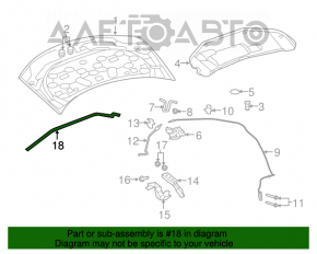 Chrysler 200 Hood Seal 11-14