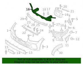 Front bumper reinforcement upper BMW X5 G05 19-23