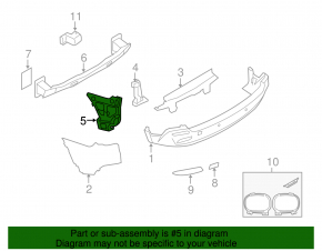 Rear bumper mount, right outer, BMW X5 E70 07-13