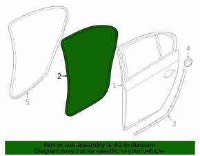 Rear left door seal BMW 5 F10 11-16