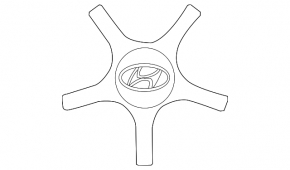 Wheel center cap for Hyundai Ioniq 17-19 HEV R17