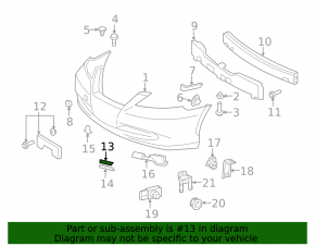 Front bumper trim right Lexus ES350 07-09 upper
