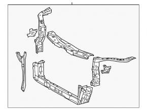 Toyota Avalon 13-18 radiator panel assembly, tears