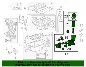 Oil pump for internal combustion engine Buick Encore 13-19