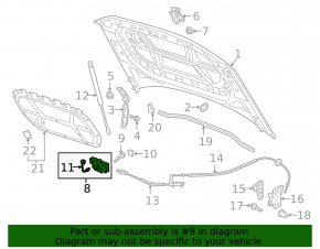 Hood lock VW Atlas 18-20 prerest electric