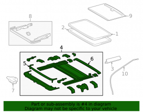 Lexus ES300h ES350 13-18 Sunroof Assembly