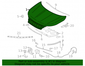 Mitsubishi Outlander 2022-25 bare hood