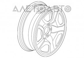 Wheel disk R16 Jeep Renegade 15-23 steel black
