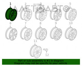 Wheel disk R16 Jeep Renegade 15-23 steel black